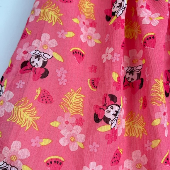 Disney Baby Minnie Mouse Strawberry Watermelon Pink Romper Summer 0-3M Girl - Picture 4 of 7